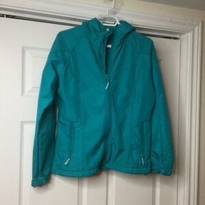 Tattoo girls Blue teal outerwear jacket